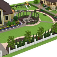 Ландшафтный проект от 10-ти соток и последующ сотка, цена за сотку купить