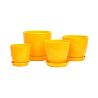 Вазон ВК16 глянец желтый купить