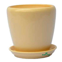 Вазон Грация №3 глянец бежевый 2,3л купить