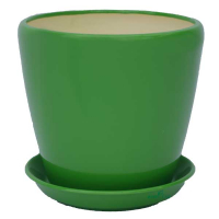 Вазон Грация №3 зеленый глянец 2,3л купить