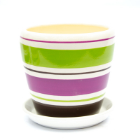 Вазон Грація глянець кольорова смужка 2 купить