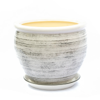 Вазон Вьетнам глянец бело-черный №4 купить