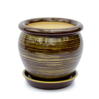 Вазон Вьетнам глянец шоколад-золото №1 купить