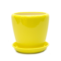 Вазон Грация глянец желтый №3 купить