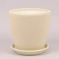 Вазон Грация 20л глянец бежевый купить