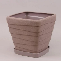 Вазон Квадрат Волна №2 шелк капучино купить