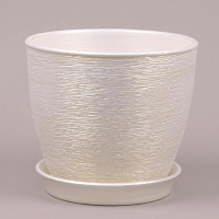 Вазон ВК13 люкс белый с золотом купить