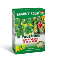 Чистый лист кристаллическое удобрение для огурцов и кабачков 300 г купить