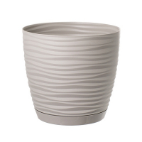 Вазон Sahara серый 23 см с поддоном купить