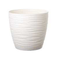 Вазон Sahara кремовый 15 см с поддоном купить