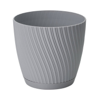 Вазон Mika с подставкой 27 см платина купить