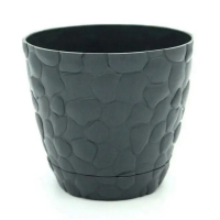 Вазон Elif Стоун с подставкой №2 1,6л темно-серый купить