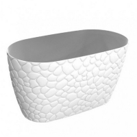 Вазон Elif Стоун балконный с подставкой 4,25л белый купить