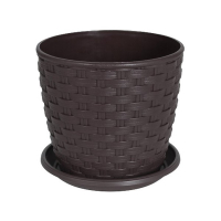 Горшок Алеана Ротанг с подст 24*22 коричневый купить