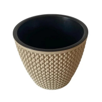 Вазон плетеный 1,5л бежевый купить