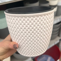 Вазон плетеный 1,5л белый купить