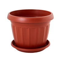 Вазон Терра с подставкой 14*11 0,8л терракот купить