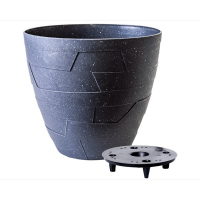 Вазон Керамо со вставкой 24.5*22 см гранит бетон купить