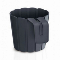 Горшок круглый Boardee Hook навесной, 150мм антрацит купить