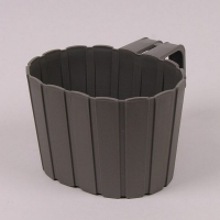 Горшок овальный Boardee Hook навесной, 200мм коричневый купить