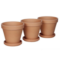 Кашпо Edelman Stan с поддоном (3шт) 13,5см терракотовый купить