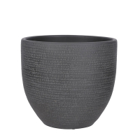 Кашпо Edelman Carrie pot round 29 см черный (1086346) купить