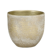 Кашпо Edelman Carrie pot round 24см шампань-металлик купить